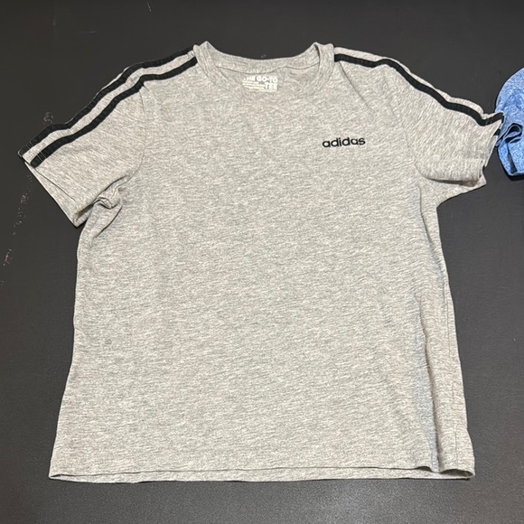 Adidas Gray and All In Motion Blue Short Sleeve Tees - size 8 - Picture 2 of 5